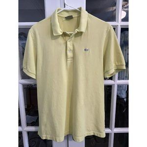 LACOSTE BRAND MEN'S Large sz 6 CROC LOGO PIQUE POLO SHIRT